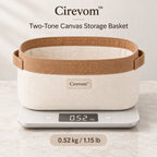 Weight view — Cirevom two-tone canvas basket