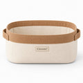 Front view — Cirevom two-tone canvas basket