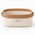 Front view — Cirevom two-tone canvas basket