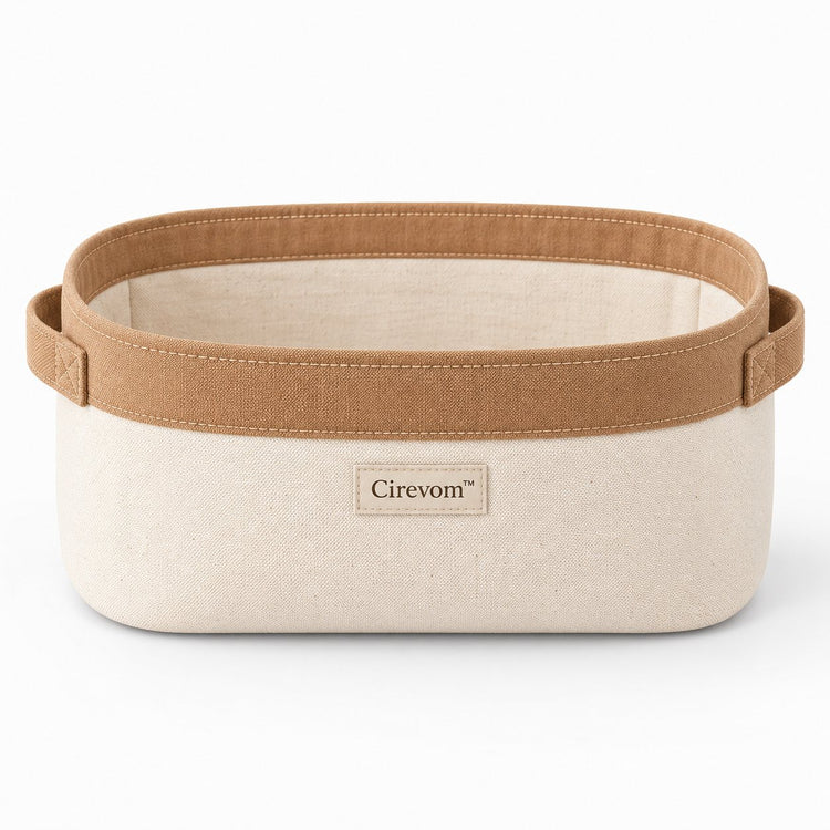 Cirevom™ Two-Tone Canvas Storage Basket