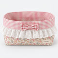 Cirevom™ Pink Gingham Floral Lace Basket: main product