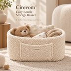 Cirevom™ Cozy Bouclé Storage Basket: lifestyle photo