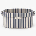 Cirevom™ Blue Striped Canvas Storage Basket front