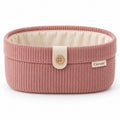 Cirevom™ Pink Corduroy Oval Storage Basket front