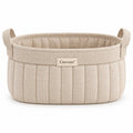 Cirevom™ Quilted Linen Oval Storage Basket front