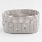 Cirevom™ Quilted Daisy Gingham Storage Basket front