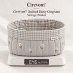 Cirevom™ Quilted Daisy Gingham Storage Basket scale