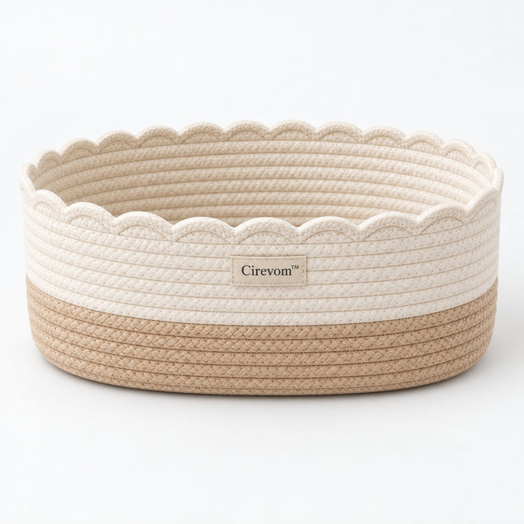 Cirevom™ Two-Tone Scalloped Rope Basket
