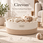 Cirevom™ Two-Tone Scalloped Rope Basket lifestyle