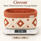 Cirevom™ Boho Tufted Geometric Storage Basket scale