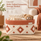 Cirevom™ Boho Tufted Geometric Storage Basket lifestyle